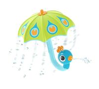 Yookidoo Fill N Rain Bath Toy - Interactive Peacock Umbrella Bathtub Play Age 2+ for Babies & Toddlers - Fun and Educational Water Game with Bubbles and Rainfall Effect for 1-2-Year-Olds (Green)