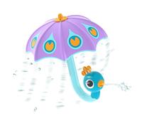 Yookidoo Fill N Rain Bath Toy - Interactive Peacock Umbrella Bathtub Play Age 2+ for Babies & Toddlers - Fun and Educational Water Game with Bubbles and Rainfall Effect for 1-2-Year-Olds (Purple)