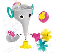 Yookidoo FunEleFun Fill ‘N’ Sprinkle Bath Toy. An Elephant Trunk Funnel Toddlers Play with 3 Interchangeable Trunk Accessories That Spins, Twist and Sprinkle, Promotes Kids STEM-Based Learning (Grey)