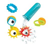 Yookidoo Kids Bath Toy - Spin 'N' Sort Water Gear - Children's Sensory Water Wheel Set That Attaches to Any Size Tub - Includes Suction Cups, 3 Googly Eye Gears, and Pourers