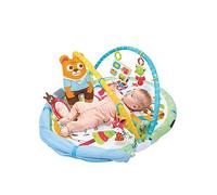Yookidoo Baby Gym Play 'N’ Nap. 3-in-1 Activity Playmat with Foldable Infant Blanket. Tummy Time Pillow & Mirror, Sensory Toys and Newborn Rattle for 0-12 Months.