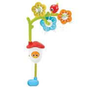 Yookidoo Baby Bath Mobile - Spinning Flowers and Swiveling Fountain for Newborn and Toddler Bath Time Sensory Development (Tub Not Included) - Attaches to Any Size Tub Wall - 0-2 yrs.