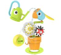 Yookidoo Watering Can Baby Bath Toy (Ages 1-3) Spinning Lady Bug & Tipping Bird Toy with 3 Moving Pieces - Attaches to Tub Wall for Easy Toy Holder and Storage