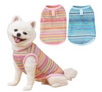 Yoolhamy Dog Clothes for Small Dogs Summer Vest Pupply T Shirts Breathable Sleeveless Tee Shirt for Pet Chihuahua Yorkie Teddy Cat Sweatshirt (2pcs) (XL)