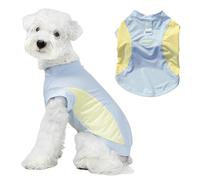 Yoolhamy Dog Cooling Vest, Summer T Shirt Breathable Cooler Coat with D-Ring Puppy tshirt Quick Dry Lightweight Cool Shirts for Small Pet Chihuahua, Yorkshire Clothes (Blue, L)