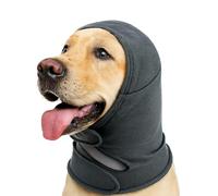 Yoolhamy Dog Snood Ear Protectors, Dog Ear Defenders Anxiety Calming Hood Ears Muffs Noise Protection Head Cover No Shake Head Wraps for Grooming Firework Force (Grey, L)