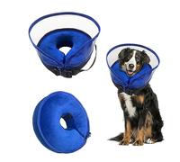 Yoolhamy Inflatable Dog Collar for After Surgery, 2 IN 1 Removable Enhanced Anti Licking Baffle for Small Medium Large Dogs Cone Soft Recovery Collars to Anti Scratching (L)