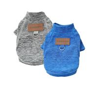 Yoolhamy Small Dog Fleece Jumpers, 2pcs Puppy Warm Coat Chihuahua Winter Jacket Clothes Softness Comfort Pet Pullover for Yorkshire Terrier, French Bulldog, Bichon Frise (Pack 2, XS)