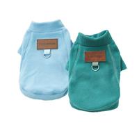 Yoolhamy Small Dog Fleece Jumpers, 2pcs Puppy Warm Coat Chihuahua Winter Jacket Clothes Softness Comfort Pet Pullover for Yorkshire Terrier, French Bulldog, Bichon Frise (Pack 4, 2XS)