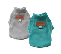 Yoolhamy Small Dog Fleece Jumpers, 2pcs Puppy Warm Coat Chihuahua Winter Jacket Clothes Softness Comfort Pet Pullover for Yorkshire Terrier, French Bulldog, Bichon Frise (Pack 3, XS)