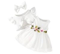 Yoolhamy Toddler Baby Girls Dress and Cardigan Set Long Sleeve Cotton Princess Tutu Dresses with Outfits Coat