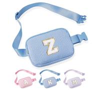 YOOLIFE Initial Crossbody Bags for Women Girls - Belt Bag Fanny Packs for Women Sling Bag Personalized Birthday Gifts for Teen Girls Mom Sister Daughter Gifts, Blue, Z