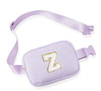 YOOLIFE Initial Crossbody Bags for Women Girls - Belt Bag Fanny Packs for Women Sling Bag Personalized Birthday Gifts for Teen Girls Mom Sister Daughter Gifts, Purple, Z