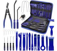 Yoolly 38Pcs Car Trim Removal Tool Kit,Car Panel Door Audio Radio Stereo Removal Tools, Stereo Radio Removal Keys, Automotive Repair Plastic Pry Prying Tools Hook Pick Set