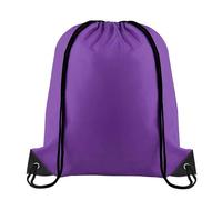 Yoolly Drawstring Bags, PE Bags Drawstring Gym Bags String, Waterproof Sack for Mens Womens Kids, Drawstring Backpack for School, Sports, Travel, Swimming, Beach (Purple)