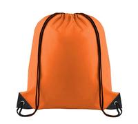 Yoolly Drawstring Bags, PE Bags Drawstring Gym Bags String, Waterproof Sack for Mens Womens Kids, Drawstring Backpack for School, Sports, Travel, Swimming, Beach (Orange)