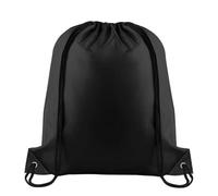 Yoolly Drawstring Bags, PE Bags Drawstring Gym Bags String, Waterproof Sack for Mens Womens Kids, Drawstring Backpack for School, Sports, Travel, Swimming, Beach (Black)