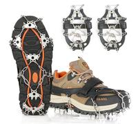 Yoomens Crampons / boots with 24 teeth stainless steel chains non-slip spikes snow ice crampons portable trekking hiking camping mountaineering winter.