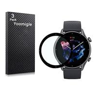 Yoomigle 3 Pack Compatible with Amazfit GTR3 Screen Protector Film for Amazfit GTR 3 Smart Watch Screen Protectors Foils 3D Full Coverage Screen Cover Crystal Clear Anti-Scratch