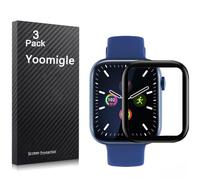 Yoomigle 3 Pack Compatible with AMZSA P45 1.8'' Smartwatch Screen Protector Film for P45 1.8 inch Smart Watch Screen Protectors Foils 3D Full Coverage Screen Cover Anti-Scratch