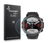 Yoomigle 3 Pack Compatible with Blackview W50 1.39 Inch Smartwatch Screen Protector Tempered Glass Compatible for IOWODO W50 1.39” Smart Watch Screen Protectors Foils Glass Anti-Scratch