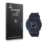 Yoomigle 3 Pack Compatible with Casi-o GA2100 Screen Protector Tempered Glass Compatible for G Shock GA2100 Watch Screen Protectors Foils Glass 9H 0.3MM Anti-Scratch