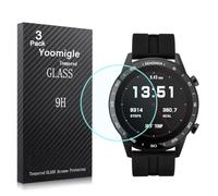 Yoomigle 3 Pack Compatible with Sekonda 1909 Smartwatch Screen Protector Tempered Glass for Sekonda Mens 45mm Smart Watch Screen Protectors Cover Foils Glass Anti-Scratch No Bubble