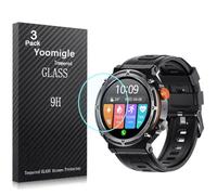Yoomigle 3 Pack Compatible with VIRAN Smartwatch C21 Pro 1.39 inch Screen Protector Tempered Glass for Muzaria C21Pro 1.39” Smart Watch Screen Protectors Cover Foils Glass Anti-Scratch No Bubble