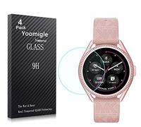 Yoomigle 4 Pack Compatible with Michael Kors Gen 5E MKGO Screen Protector Tempered Glass for Michael Kors Women Gen 5E MKGO Smartwatch Screen Protector Cover Foils Glass Anti-Scratch Bubble Free
