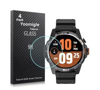 Yoomigle 4 Pack Compatible with Ticwatch Atlas Screen Protector Tempered Glass Smartwatch Screen Protectors Cover Foils Glass Anti-Scratch Anti-Fingerprint Bubble Free