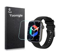Yoomigle 6 Pack Compatible with AMZSA P45 1.8'' Screen Protector Film for P45 1.8 inch Smartwatch Screen Protectors Foils Screen Cover Crystal Clear HD Anti-Scratch Anti-Fingerprint