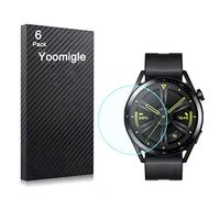 Yoomigle 6 Pack Compatible with Huawei Watch GT3 46MM Screen Protector Film for Huawei Watch GT 3 46 Smartwatch Screen Protectors Foils Screen Cover Crystal Clear Anti-Scratch