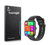 Yoomigle 6 Pack Compatible with PTHTECHUS S80 1.83" Smartwatch Screen Protector Film for Co Fit S80 1.83 inch Smart Watch Screen Protectors Foils Screen Cover Crystal Clear HD Anti-Scratch