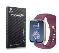 Yoomigle 6 Pack Compatible with RUIMEN D1 1.85'' Smartwatch Screen Protector Film for GloryFit D1 1.85 Inch Smart Watch Screen Protectors Foils Cover Crystal Clear HD Anti-Scratch