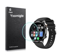 Yoomigle 6 Pack Compatible with TAOPON Smart Watch 1.42” Screen Protector Film Compatible with NONGAMX 1.39 inch Smartwatch QS40 Screen Protectors Foils Screen Cover Crystal Clear HD Anti-Scratch