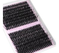 YOONOYA Lash Clusters 320 Pcs 9-16 mm Individual Lashes 80D + 100D Cluster Eyelash Extensions D Curl Eyelash Clusters Lash Extensions Natural Look for DIY at Home (80D+100D, 9-16mm)