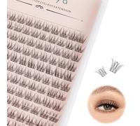 YOONOYA Wispy Cluster Lashes 144 Pcs 11 mm Natural Individual Eyelashes C Curl DIY Cluster Eyelash Extensions Thin Eyelashes Customize Your Look at Home for Beginners (QF-11mm)