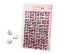 YOONOYA Wispy Lash Clusters 140 PCS 10-14mm Short Eyelash Clusters C Curl Cluster Eyelash Extensions Natural Wispy Cluster Lashes Reusable Individual Invisible Band Lash Extension (QX-10-14mm-Mix)