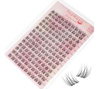 YOONOYA Wispy Lash Clusters 140 PCS 10mm Eyelash Clusters C Curl Cluster Eyelash Extensions Natural Wispy Cluster Lashes Reusable Individual Invisible Band Lash Extension (QX-10mm-Mix)