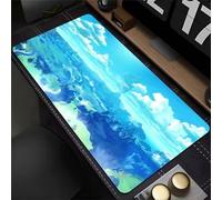 Yoonqun Blue Cartoon Landscape Large Gaming Mouse Pad 1000x500x3 mm Long Computer Keyboard Mousepad XXL Mouse Mat Washable with Slip Rubber Base Desk Pad for PC, Laptop, Office