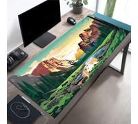 Yoonqun Canyon Green Scenery Large Gaming Mouse Pad 900x300x2 mm Long Computer Keyboard Mousepad XXL Mouse Mat Washable with Slip Rubber Base Desk Pad for PC, Laptop, Office