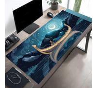 Yoonqun Cartoon Scenery Boat Large Gaming Mouse Pad 1000x500x2 mm Long Computer Keyboard Mousepad XXL Mouse Mat Washable with Slip Rubber Base Desk Pad for PC, Laptop, Office