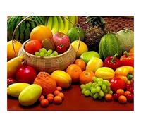 Yoonqun Fruit Vegetables Paint by Number Kits,Painting by Numbers on Canvas Paint by Numbers for Adults Beginner Kids DIY Oil Painting Arts Crafts for Home Wall Decor Gifts - Framed,16x20 inch