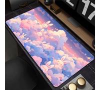 Yoonqun Landscape Cloud Rabbit Large Gaming Mouse Pad 800x400x3 mm Long Computer Keyboard Mousepad XXL Mouse Mat Washable with Slip Rubber Base Desk Pad for PC, Laptop, Office