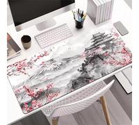 Yoonqun Landscape Pink Flowers Large Gaming Mouse Pad 1000x500x2 mm Long Computer Keyboard Mousepad XXL Mouse Mat Washable with Slip Rubber Base Desk Pad for PC, Laptop, Office