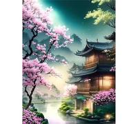 Yoonqun Paint by Numbers for Adults,Palace View Painting by Numbers on Canvas,Without Frame DIY Oil Paint by Numbers Acrylic Kits for Home Wall Decor 18x24 inch/45x60cm