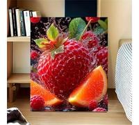 Yoonqun Paint by Numbers Red Fruits 12x16 inch Paint by Numbers Kits for Adults,Frameless DIY Canvas Oil Painting Kit for Beginner,Acrylic Pigment Drawing Paintwork Art for Home Wall Decor