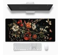 Yoonqun Plant Flowers Large Gaming Mouse Pad 1000x500x3 mm Long Computer Keyboard Mousepad XXL Mouse Mat Washable with Slip Rubber Base Desk Pad for PC, Laptop, Office