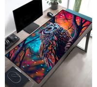 Yoonqun Woods Colorful Owl Large Gaming Mouse Pad 700x300x2 mm Long Computer Keyboard Mousepad XXL Mouse Mat Washable with Slip Rubber Base Desk Pad for PC, Laptop, Office