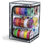 YOOPAI 3D Printer Filament Storage Box, 3-Tier Filament Storage Rack with Transparent Dust Cover, Holds Up to 30 x 1 kg Spools, Filament Organiser for Home, Workshop, Studio